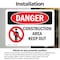 Signmission Construction Area Keep Out Danger Sign, Vinyl Decal, 10in W x 7in L, 2PK OS-2PACK-DS-D-710-L-1096 - alternate 3